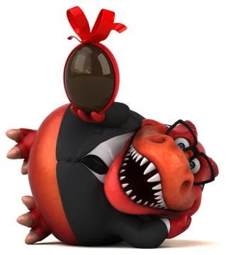 Fun Trex - 3D Illustration Illustrazione stock