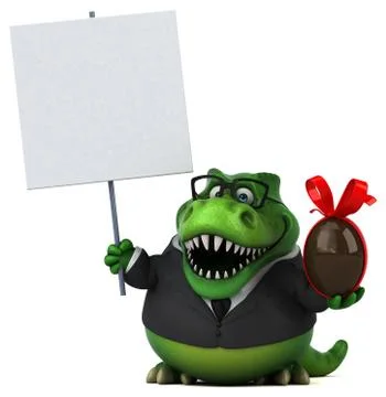 Fun Trex - 3D Illustration Illustrazione stock