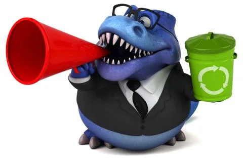 Fun Trex - 3D Illustration Stock Illustration