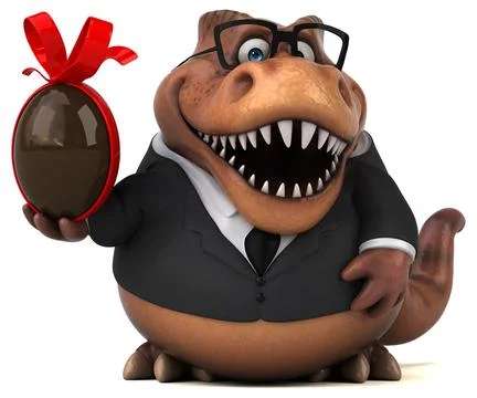 Fun Trex - 3D Illustration Illustrazione stock