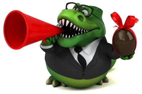 Fun Trex - 3D Illustration Illustrazione stock