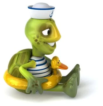Fun turtle 스톡 일러스트