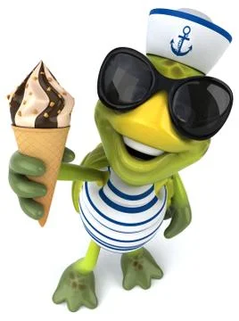 Fun turtle Stock Illustration