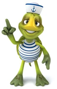 Fun turtle 스톡 일러스트