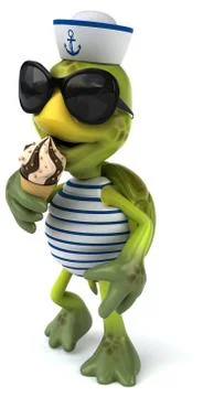 Fun turtle Stock Illustration
