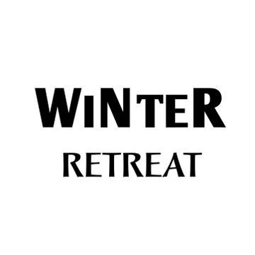 Fun Typography - winter retreat Illustrazione stock