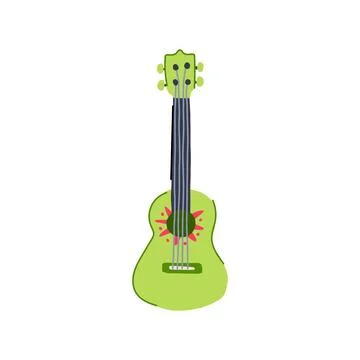 Fun ukulele cartoon vector illustration 库存插图