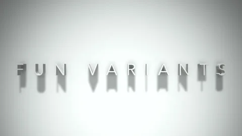 fun variants 3D title animation white t... | Stock Video | Pond5