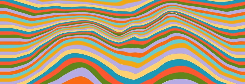 Fun vector waves in motion with cute, organic doodle shapes. A light Stockillustratie