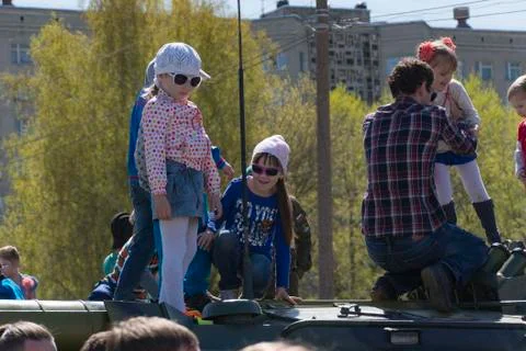 Fun on Victory Day Stock Photos