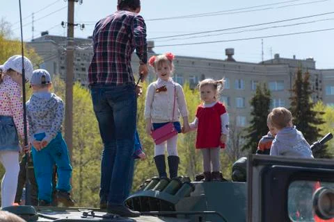 Fun on Victory Day Stock Photos