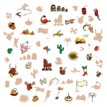 Fun Visual Game: Find the right mirror shadow Stock Illustration