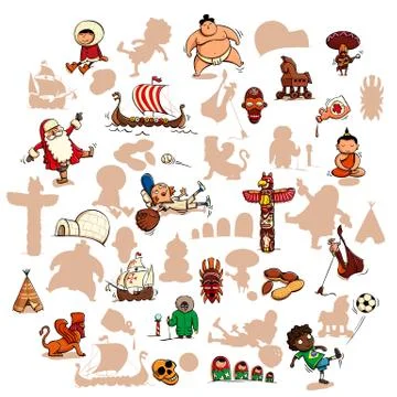 Fun Visual Game: Find the right mirror shadow Stock Illustration