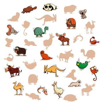 Fun Visual Game: Find the right mirror shadow Stockillustratie