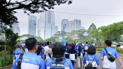 Fun Walk at Jakarta Stock Footage 231362606