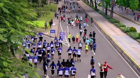 Fun Walk at Jakarta Stock Footage 231362642