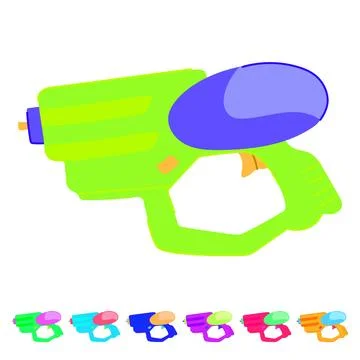 Fun water gun vector cartoon graphic Stock Illustration