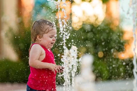 Fun in the water Stockfoto's