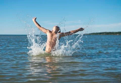 Fun in water Stock Photos
