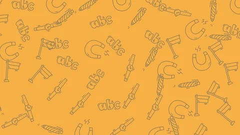 Fun Western Pattern Background with Horseshoes and Flags. Stock Footage 321852183