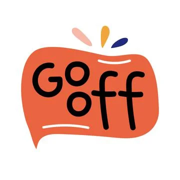 Fun word text sticker colorful design element. Stock Illustration