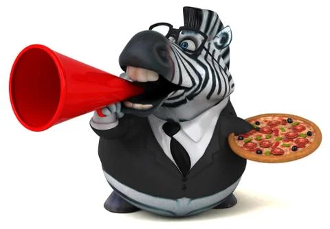 Fun zebra - 3D Illustration Ilustración de archivo
