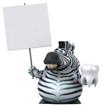Fun zebra - 3D Illustration Stock-Illustration