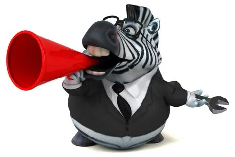 Fun zebra - 3D Illustration Stock-Illustration