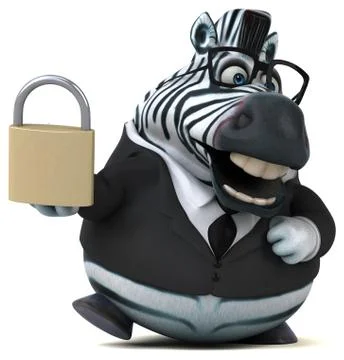 Fun zebra - 3D Illustration Stock-Illustration