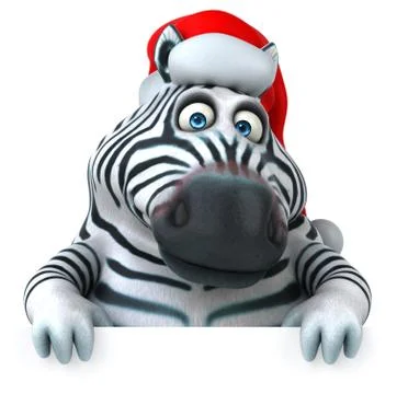 Fun zebra - 3D Illustration Stock-Illustration