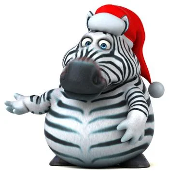 Fun zebra - 3D Illustration Stock-Illustration