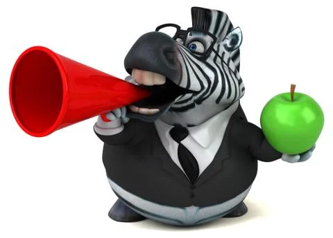 Fun zebra - 3D Illustration Stock-Illustration