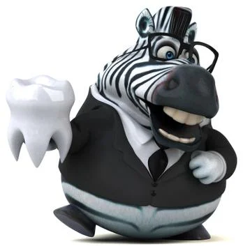 Fun zebra - 3D Illustration Ilustración de archivo