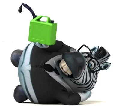 Fun zebra - 3D Illustration Stock-Illustration