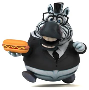 Fun zebra - 3D Illustration Stock-Illustration