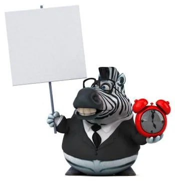 Fun zebra - 3D Illustration Stock-Illustration