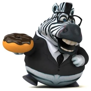 Fun zebra - 3D Illustration Stock-Illustration