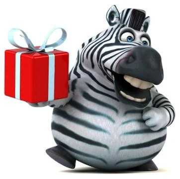 Fun zebra - 3D Illustration Stock-Illustration