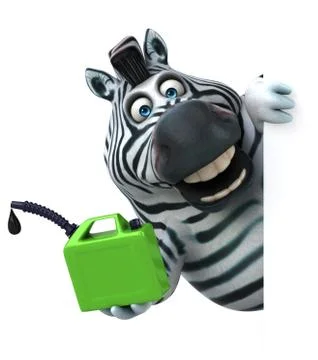 Fun zebra - 3D Illustration Stock-Illustration