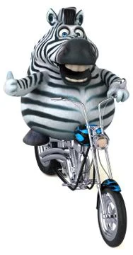 Fun zebra - 3D Illustration Stock Illustration