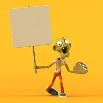 Fun zombie - 3D Illustration Stock Illustration