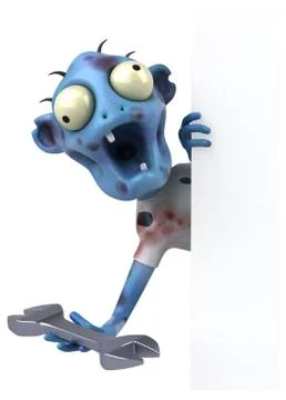 Fun zombie - 3D Illustration 스톡 일러스트