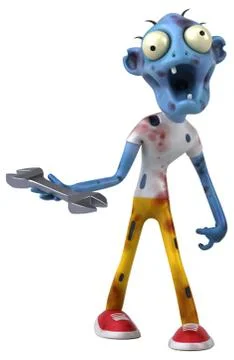 Fun zombie - 3D Illustration 스톡 일러스트
