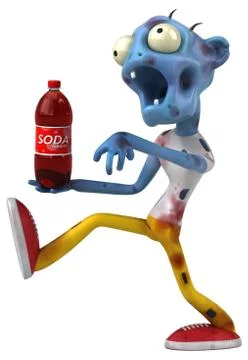 Fun zombie - 3D Illustration Stock Illustration
