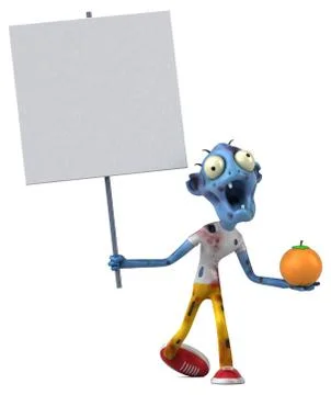 Fun zombie - 3D Illustration Stock Illustration