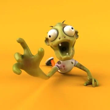 Fun zombie - 3D Illustration Stock Illustration