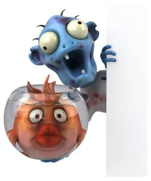Fun zombie - 3D Illustration Stock Illustration