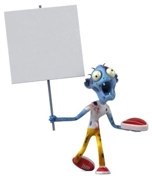Fun zombie - 3D Illustration Stock Illustration