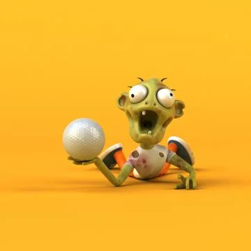 Fun zombie - 3D Illustration Stock Illustration