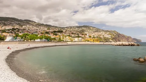 Funchal Beach Timelapse Stock Footage 197441677